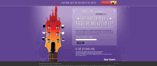 nightofjoygetaway.com – Disney Night of Joy Getaway Sweepstakes nightofjoygetaway.com – Disney Night of Joy Getaway Sweepstakes