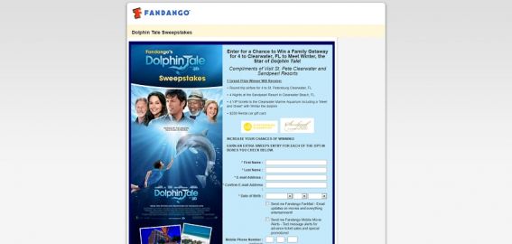 Fandango’s Dolphin Tale Sweepstakes Fandango’s Dolphin Tale Sweepstakes
