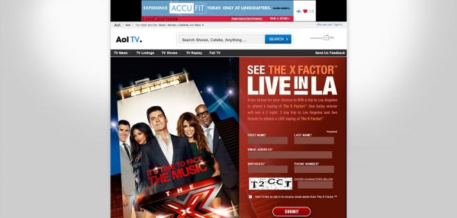 AOL’s The X-FactorTM Sweepstakes AOL’s The X-FactorTM Sweepstakes