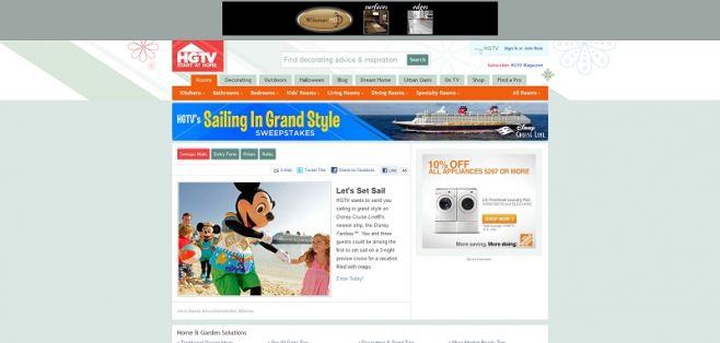 HGTV’s Sailing in Grand Style Sweepstakes HGTV’s Sailing in Grand Style Sweepstakes