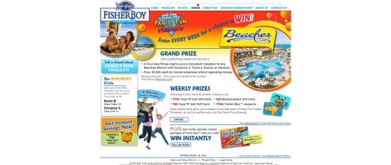 fisherboy.com – Fisher Boy FAMILY FUN FRIDAYS Sweepstakes fisherboy.com – Fisher Boy FAMILY FUN FRIDAYS Sweepstakes