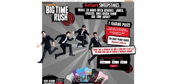nick.com/KmartSweeps – Big Time Rush Kmart Sweepstakes