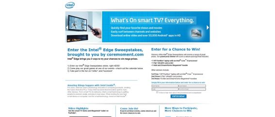 coremoment.com – Intel Edge Sweepstakes