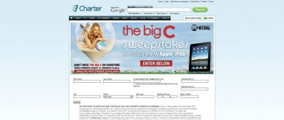 charter.net/thebigc – Charter The Big C Sweepstakes charter.net/thebigc – Charter The Big C Sweepstakes