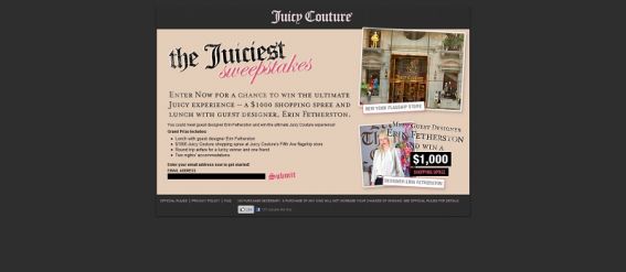 Juicy Couture – The Juiciest Sweepstakes Juicy Couture – The Juiciest Sweepstakes