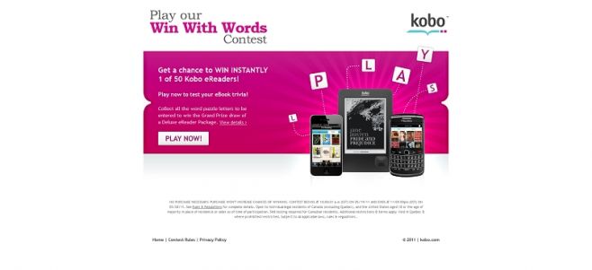 Kobo’s Win With Words Contest Kobo’s Win With Words Contest
