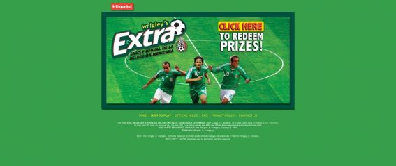extra-soccer.com – Wrigley EXTRA FUTBOL Instant Win Game