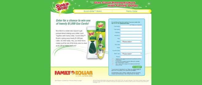 Family Dollar Gas Card Sweepstakes Family Dollar Gas Card Sweepstakes