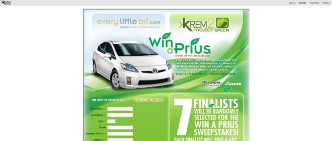 KREM 2 News Win A Prius Sweepstakes KREM 2 News Win A Prius Sweepstakes