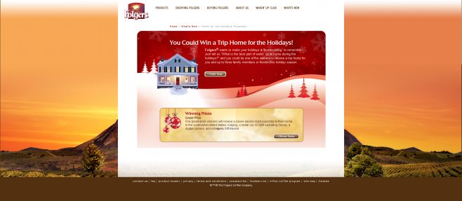 Folgers Home for the Holidays Contest Folgers Home for the Holidays Contest