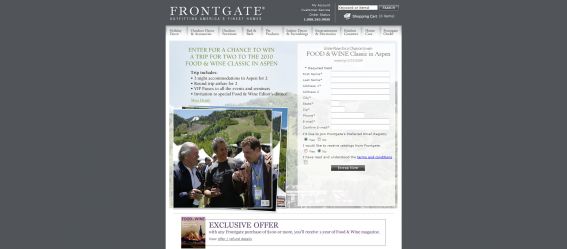 Frontgate Food & Wine Aspen Classic Sweepstakes