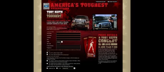 Built Ford Tough America’s Toughest Sweepstakes