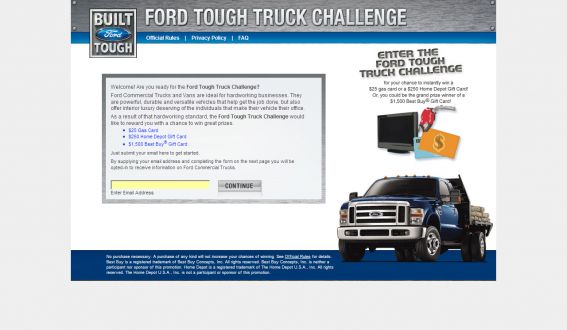 Ford Tough Truck Sweepstakes Ford Tough Truck Sweepstakes