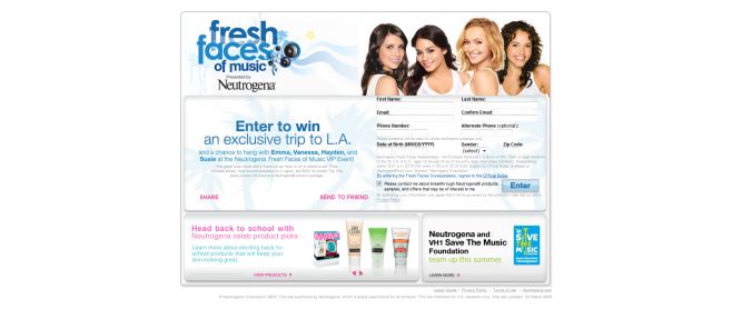 Neutrogena Fresh Faces Sweepstakes Neutrogena Fresh Faces Sweepstakes