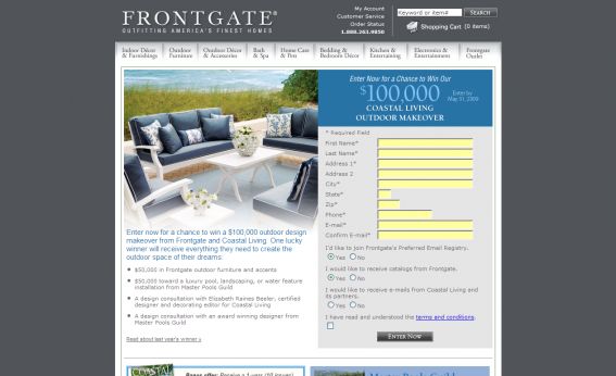 Frontgate Coastal Living Outdoor Makeover Sweepstakes Frontgate Coastal Living Outdoor Makeover Sweepstakes