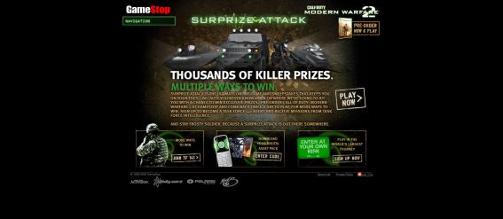 GameStop Surprize Attack Sweepstakes