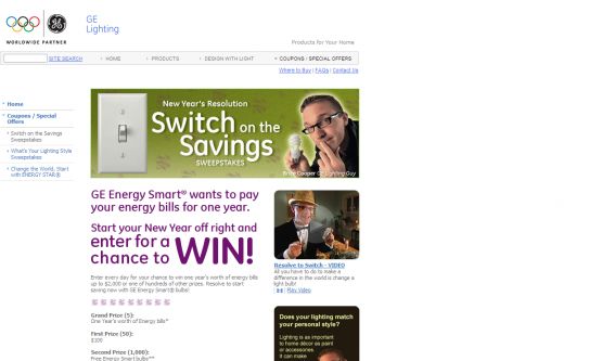 GE Switch on the Savings Sweepstakes