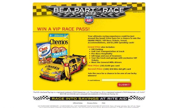 Rite Aid Be a Part of the Race Sweepstakes Rite Aid Be a Part of the Race Sweepstakes
