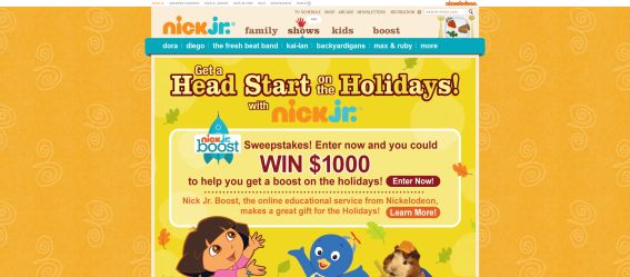 Nick Jr. Boost Sweepstakes