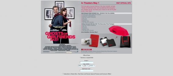 Ghosts Of Girlfriends Past Sweepstakes