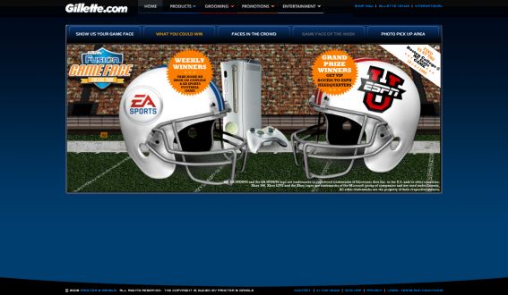 Gillette Game Face Contest and Sweepstakes