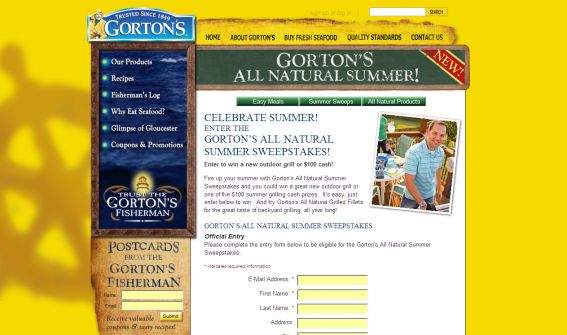 The Gorton’s All Natural Sweepstakes The Gorton’s All Natural Sweepstakes
