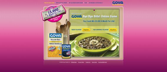 GOYA Bye Bye Bills! Game GOYA Bye Bye Bills! Game