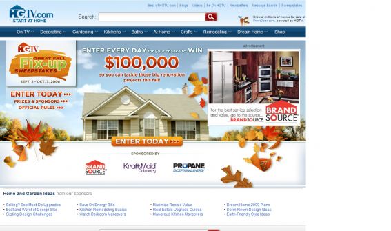 HGTV Great Fall Fix-Up Sweepstakes