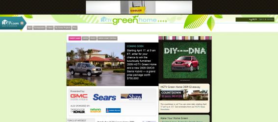 HGTV Green Home 2009 Giveaway HGTV Green Home 2009 Giveaway