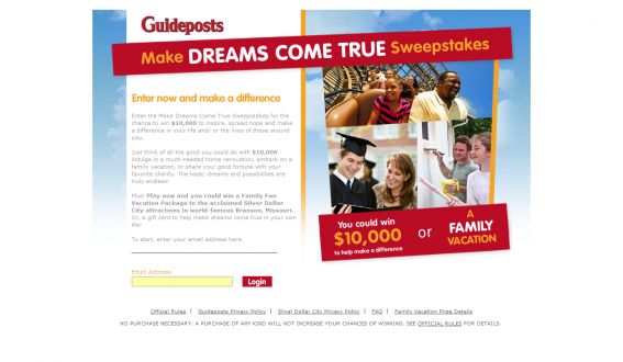 Guideposts Make Dreams Come True Sweepstakes