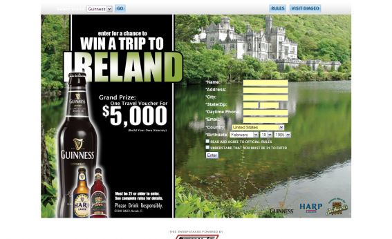 Guinness Sweepstakes Guinness Sweepstakes