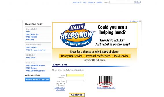 Halls Helps Now Sweepstakes Halls Helps Now Sweepstakes