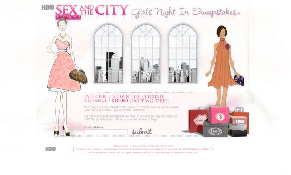 HBO Sex and the City The Movie Girls’ Night In Sweepstakes HBO Sex and the City The Movie Girls’ Night In Sweepstakes