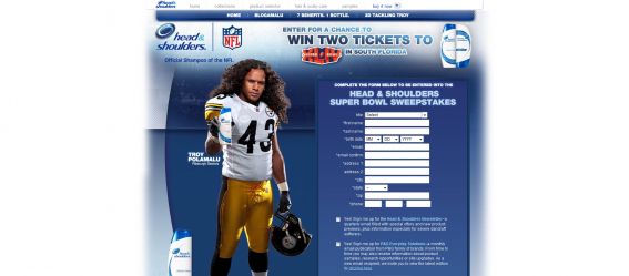 Head & Shoulders Super Bowl Sweepstakes