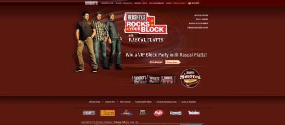 Hershey’s Rocks Your Block with Rascal Flatts Instant Win Game