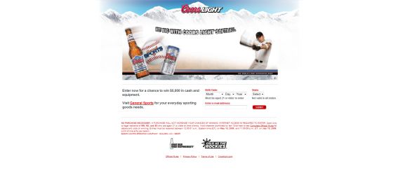 Hit Big With Coors Light Softball Sweepstakes