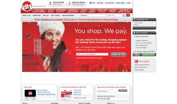 Circuit City’s Holiday On Us Sweepstakes Circuit City’s Holiday On Us Sweepstakes