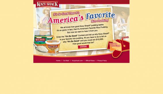 The Kozy Shack It’s So Good Contest