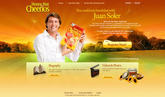 Honey Nut Cheerios Breakfast with Juan Soler Sweepstakes