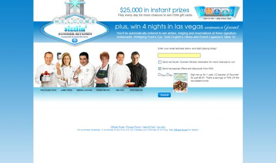 HSN’s Sizzlin’ Summer Kitchen Sweepstakes & Instant Win Game