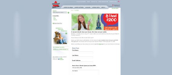 Bissell If I Had $200 Contest Bissell If I Had $200 Contest