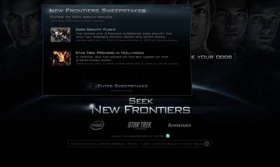Lenovo New Frontiers Sweepstakes