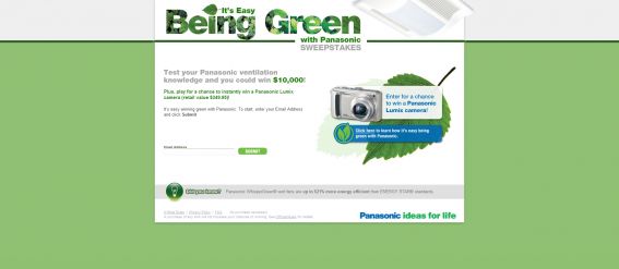 It’s Easy Being Green with Panasonic Sweepstakes