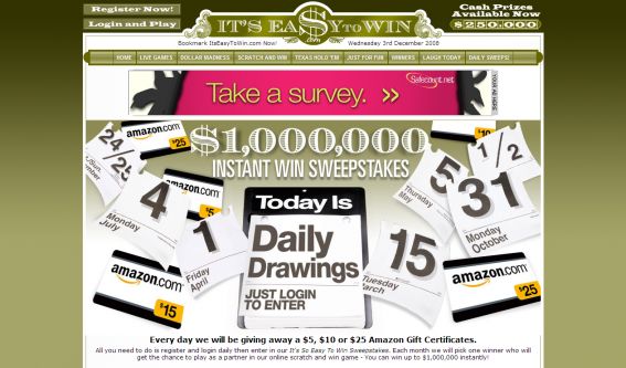 ItsEasyToWin.com Daily Sweepstakes