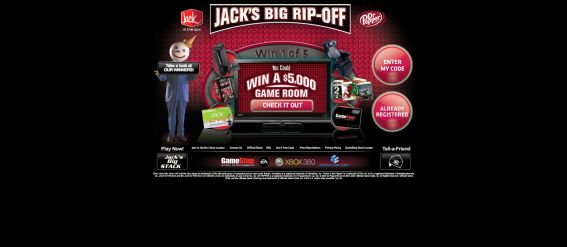 Jack’s Big Rip Off Game & Sweepstakes