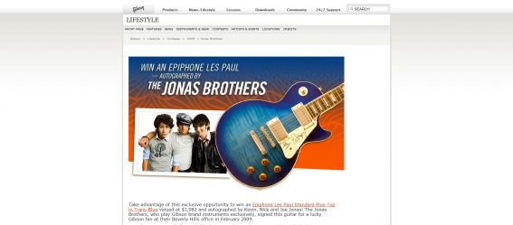 Gibson Jonas Brothers Giveaway