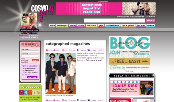 The Signed Vintage CosmoGirl! Issue Sweepstakes