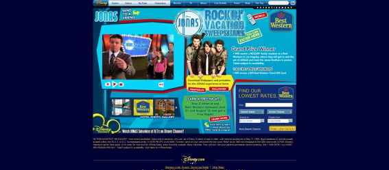 Disney Best Western Jonas Rockin’ Vacation Sweepstakes