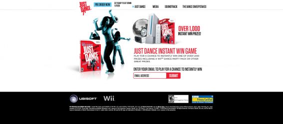 Ubisoft Just Dance Instant Win Game