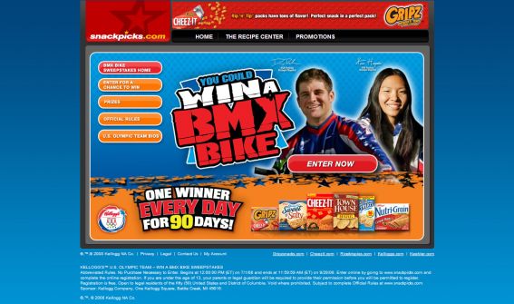 The Kellogg’s U.S. Olympic Team – Win a BMX Bike Sweepstakes